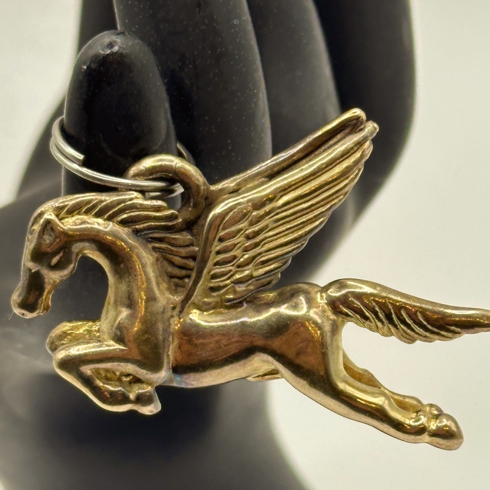 Vintage Silver Gold Plated Pegasus Pendant Necklace Bag Charm